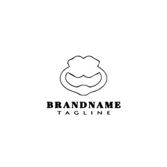 door knocker logo cartoon icon design template black isolated vector illustration