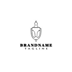 door knocker logo cartoon icon design template black isolated vector illustration