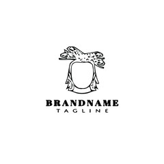 dreads logo cartoon template icon design black isolated vector illustration