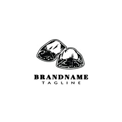 meat logo cartoon icon flat template black isolated vector illustration