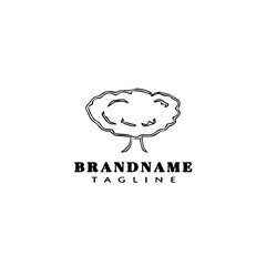 tree logo cartoon icon template black isolated vector illustration