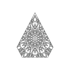 Circular pattern in the form of a mandala for henna