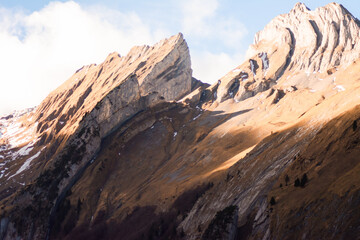 Swiss mountains - monumental rock formations in the Alps