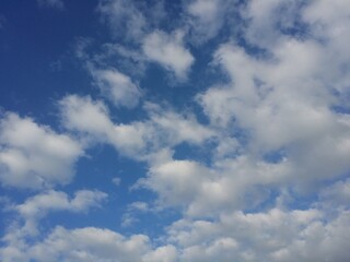 fluffy clouds in the sky