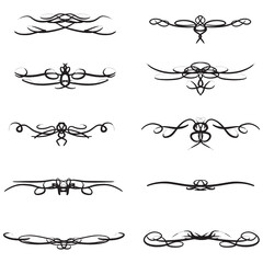 Decorative Borders and Swirl Dividers And Underline Designs