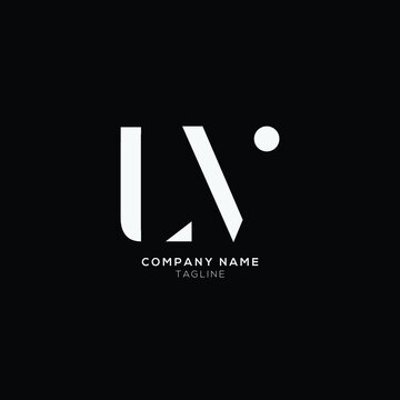 Minimal Luxury LV logo design, initial based vector icon illustrations.