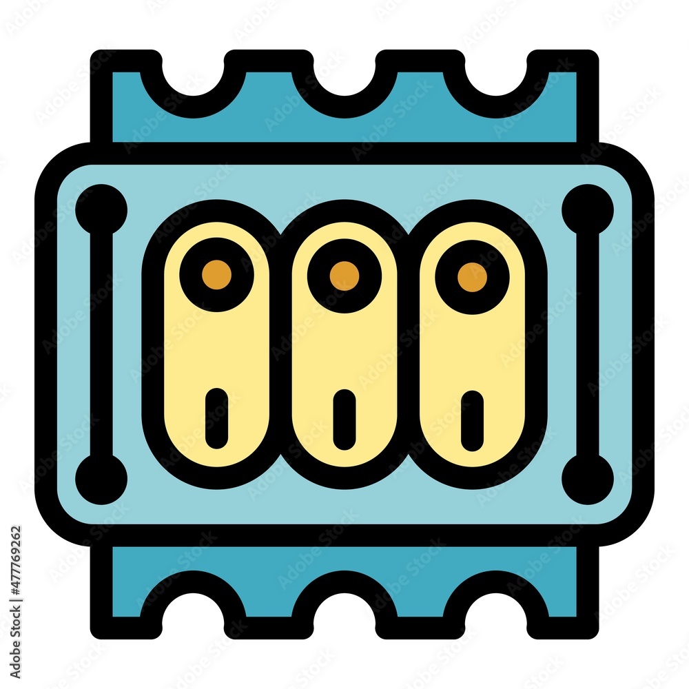 Poster energy dashboard switch icon. outline energy dashboard switch vector icon color flat isolated