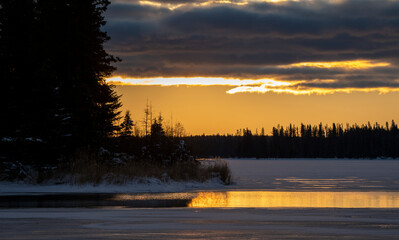 Sunrise Waskesiu Saskatchewan