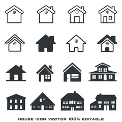 Fototapeta premium house icon vector, house icon collection.