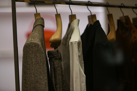 Men clothing in a store in Milan.