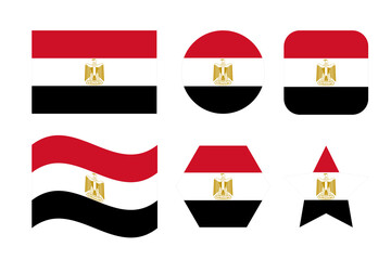 Egypt flag simple illustration for independence day or election