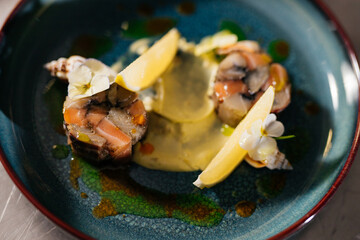 The new dish of the day is finished.