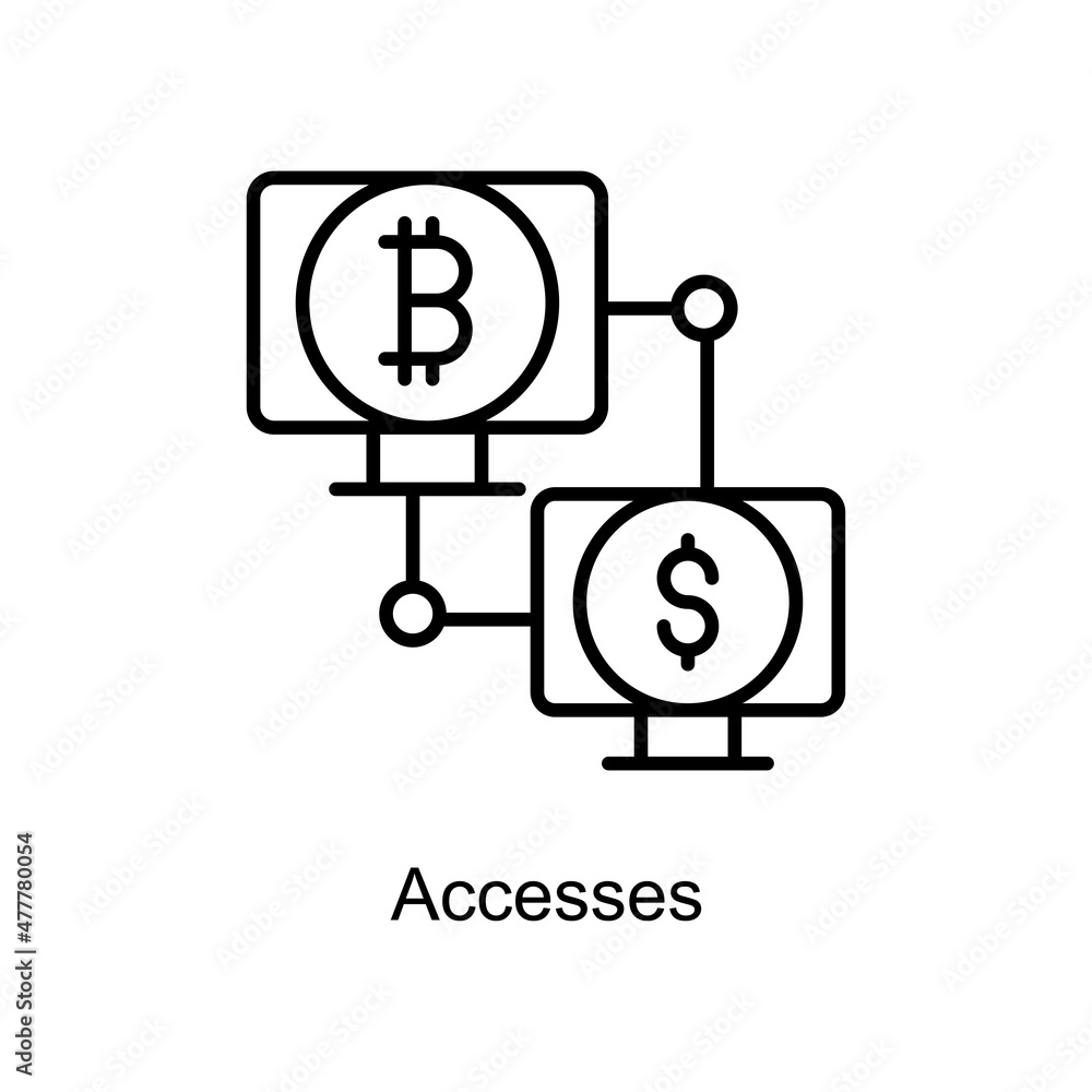 Poster accesses vector outline icon for web isolated on white background eps 10 file