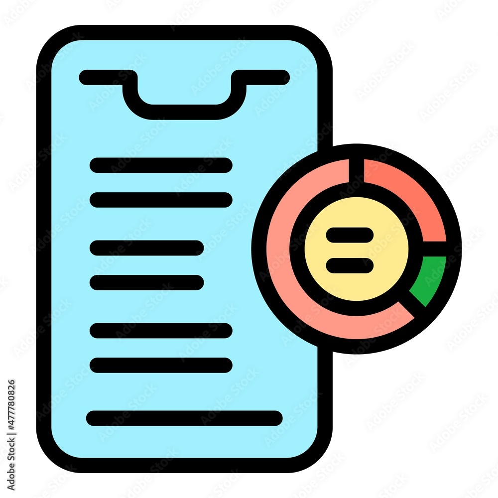 Poster contribution report icon. outline contribution report vector icon color flat isolated