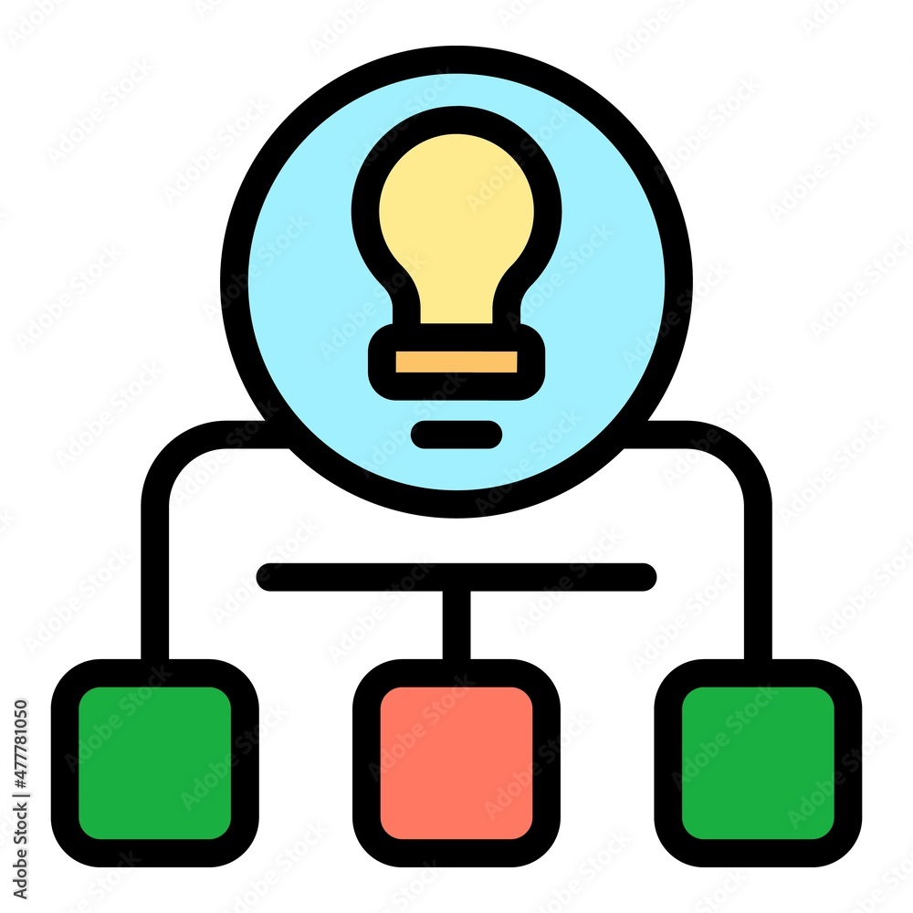Poster idea contribution icon. outline idea contribution vector icon color flat isolated
