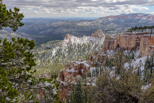 First snow in Bryce Canyon.