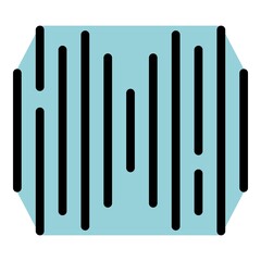 Voice wave icon. Outline voice wave vector icon color flat isolated