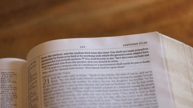 Close Up Bible Leviticus Holiness Passage