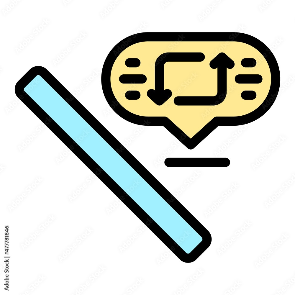 Poster repost option icon. outline repost option vector icon color flat isolated