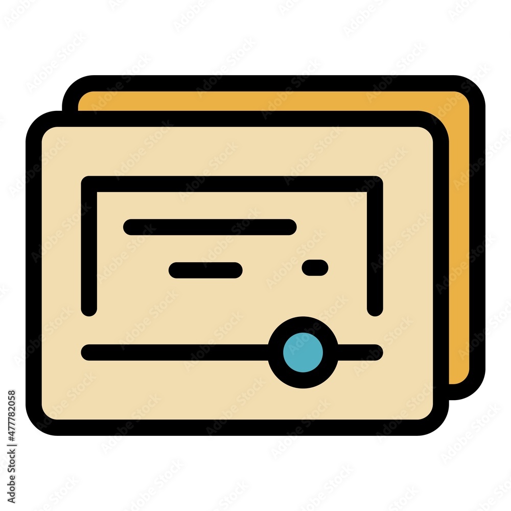 Poster subscribe icon. outline subscribe vector icon color flat isolated