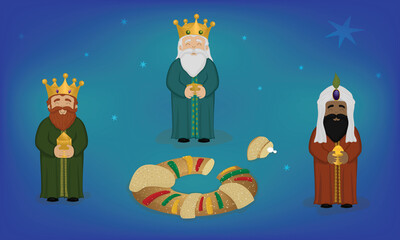 Kings' cake and kings of christmas