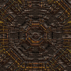 3d effect - abstract octagonal metallic surface graphic 