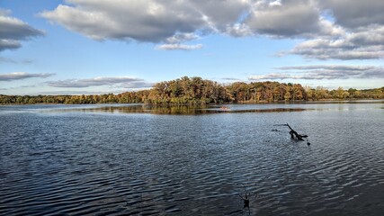 Naklejka premium lake in autumn