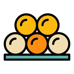 Paper articles icon. Outline paper articles vector icon color flat isolated