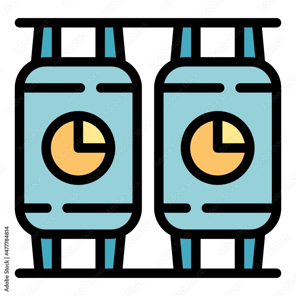 Poster pasteurization tank icon. outline pasteurization tank vector icon color flat isolated