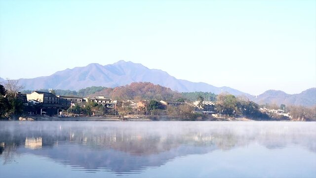 Time-lapse photography of Peach Blossom Tan, Jing County, Xuancheng City, Anhui Province, China