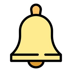 Alarm time management icon. Outline alarm time management vector icon color flat isolated