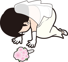 挫折する新婦