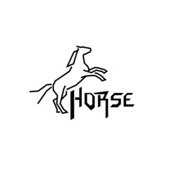 Horse. Vector linear icons and logo design elements