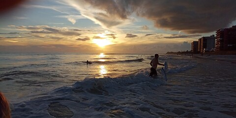 Fototapeta premium sunset on the beach