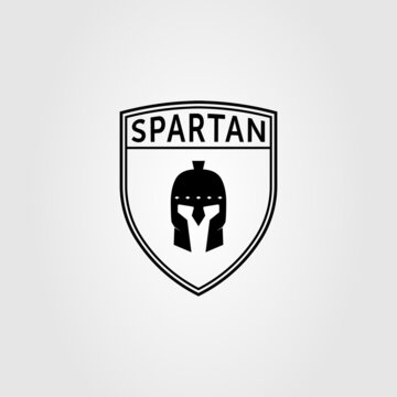 spartan helmet and knight mask logo vector illustration design