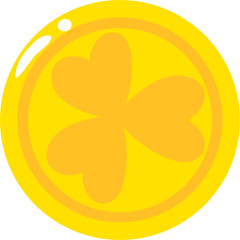 St Patrick's Day lucky Gold Coin
