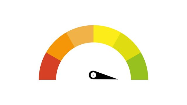 fuel meter icon or sign of different colors. measurement arrow measurement video 4k