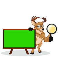 deer mascot cartoon in vector