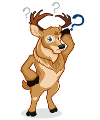 Fototapeta premium deer mascot cartoon in vector