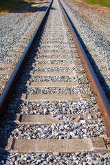 Naklejka premium Railroad Tracks Going into the Distance