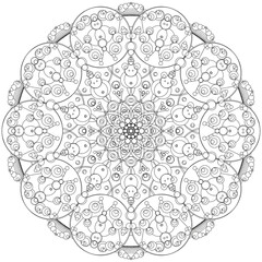 Mandala Design Coloring Page