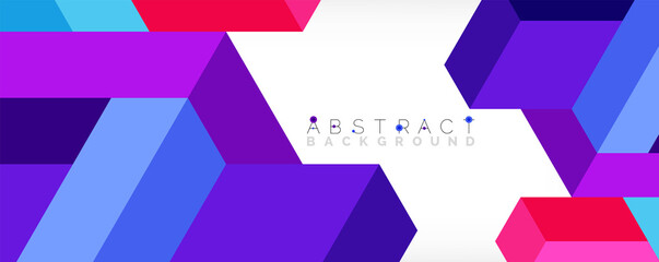 Abstract background. 3d cubes, cubic elements and blocks. Techno or business concept for wallpaper, banner, background, landing page