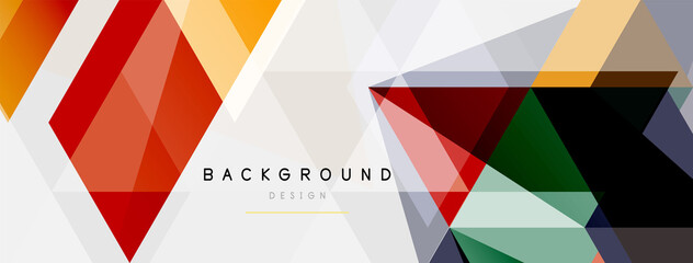 Mosaic triangles geometric background. Techno or business concept, pattern for wallpaper, banner, background, landing page