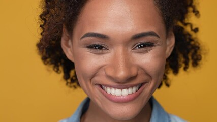 Lady enjoy tooth clinic medicine procedure isolated bright color background