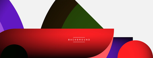 Trendy shapes, color minimal design composition, lines and shadows for wallpaper banner background or landing page