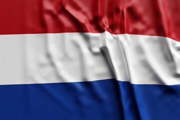 3D illustration of Netherlands national developing flag. Country symbol.