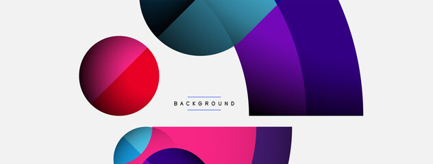 Obraz premium Trendy shapes, color minimal design composition, lines and shadows for wallpaper banner background or landing page