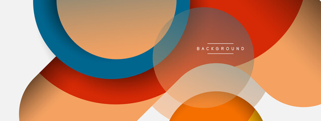 Circle and round shapes abstract background. Vector illustration for wallpaper banner background or landing page