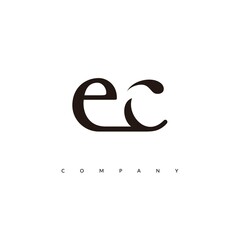 Initial EC Logo Design Vector