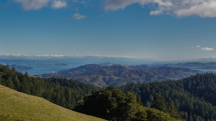 View from Mt.Tamalpais of the Bay Area